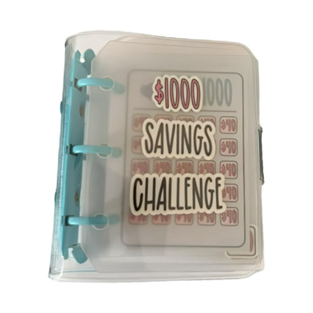 Carpeta de desafíos de ahorro de dinero, organizador de presupuestos de  dinero, presupuesto de desafío de ahorro para ahorro personal y  administración Nuevo 1000 shamjiam Guardar carpeta de desafíos