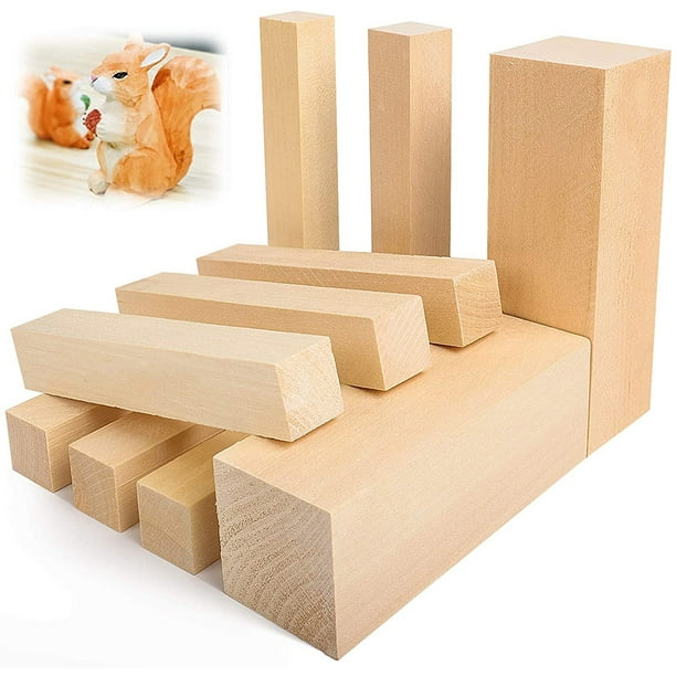 5 bloques de madera de Tilo