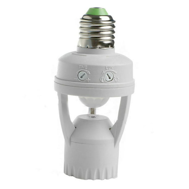 Bombilla LED con sensor de movimiento, E27 PIR, lámpara infrarroja con  sensor de movimiento, luz de detección, luces nocturnas de interruptor