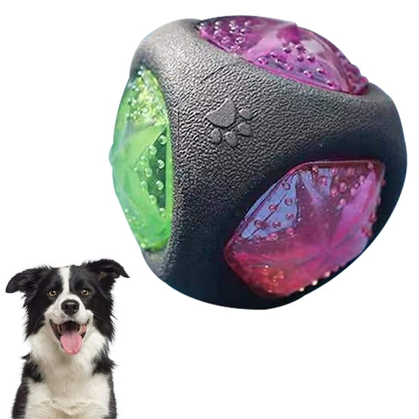 Pelota interactiva de juguete para perros con sonido y LED, colores  surtidos