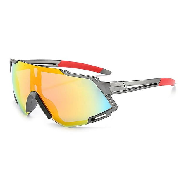 Gafas deportivas para hombre para andar en bicicleta al aire libre con  montura grande, gafas de sol con protección ocular a prueba de viento