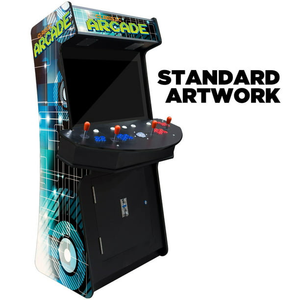  Creative Arcades - Máquinas arcade de tamaño completo para  gabinetes de grado comercial, taburetes incluidos, edición delgada de  madera, pantalla de 32 pulgadas (6296 juegos (2 jugadores), gris claro :  Juguetes y Juegos
