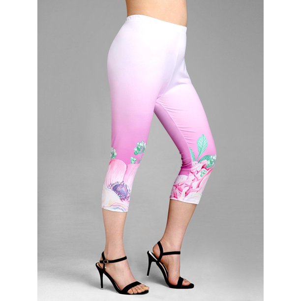 Leggings deportivos de talle alto con estampado de ombré