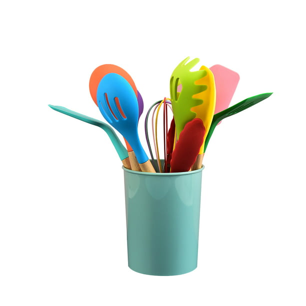 4 piezas Pequeñas cucharas de silicona multicolor antiadherentes