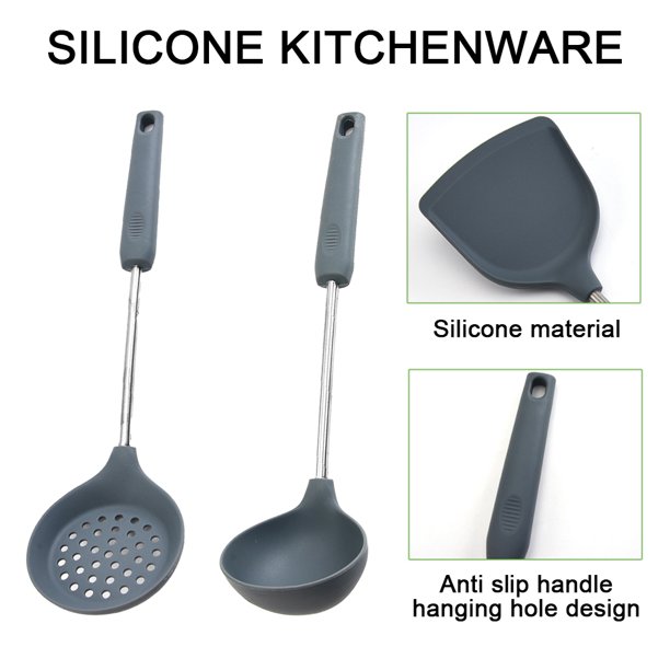 Juego de utensilios de cocina de silicona para cocinar antiadherente 25-pcs  US