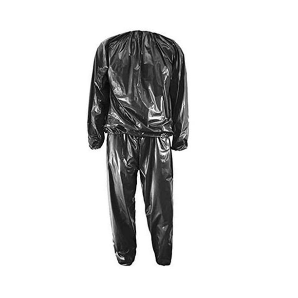  Haian Traje de plástico para trotar traje sauna (mediano, negro  transparente), Transparente negro : Ropa, Zapatos y Joyería
