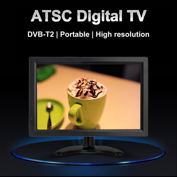 Televisor Digital de 14 Pulgadas, TV Digital Portátil, TV Digital Portátil  de Alta Sensibilidad para el Hogar, Automóvil, Viajes Al Aire Libre