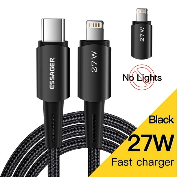 Cable USB tipo C de carga rápida, Cable Lightning para Apple iPhone 14, 13,  12, 11, 30W, PD, Original, accesorios para teléfono