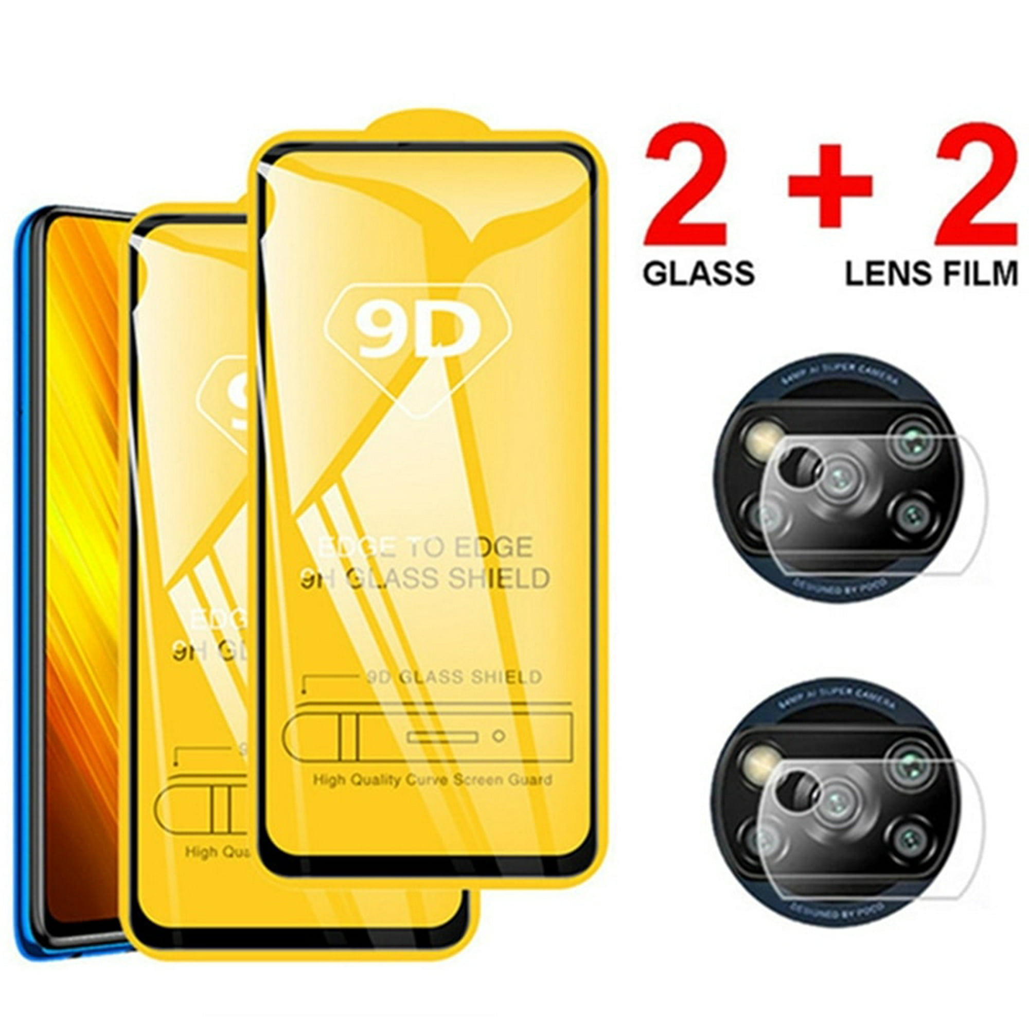 Cristal templado 4 en 1 9D para Xiaomi Poco X3 NFC F2 Pro X3Pro,  protectores de pantalla, película d Tan Jianjun unisex