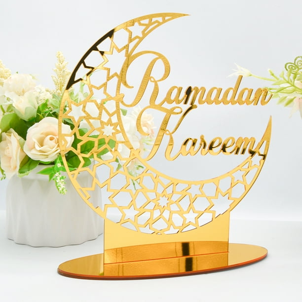 Decoración De Ramadán Decoración De Mesa Islámica Adornos Decoración Del  Festival De Ramadán Oro ANGGREK Otros