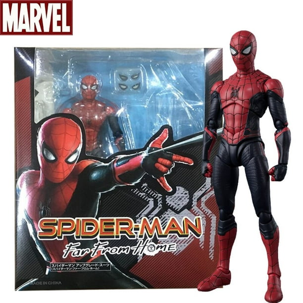 SHF-figura de acción de Spiderman para niños, modelo articulado de Spiderman,  versión lejos de casa, juguetes de regalo para novio LIUWENJING unisex