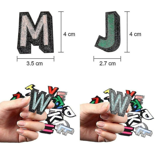90 piezas de letras termo-adhesivas con números para planchar con