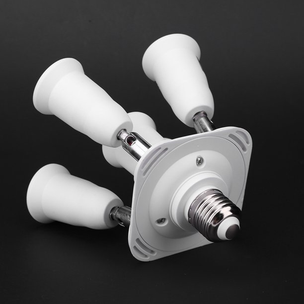 5x E27 Base Lampe Ampoule Douille 1 À 2 Splitter Adaptateur