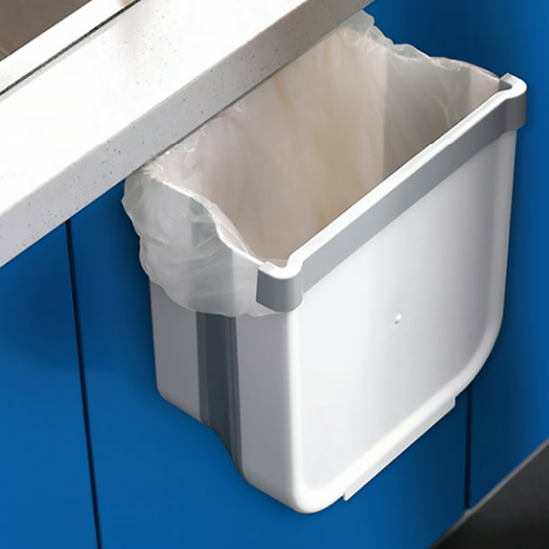 Cubo de basura para colgar, pequeño contenedor de basura plegable para  puerta de gabinete de cocina, Irene Inevent LF0075-04B