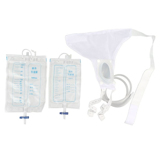 Colector de orina para mujer, bolsas de catéter de orina de silicona suave  y transpirable, conjunto colector, sistema urinario portátil antifugas