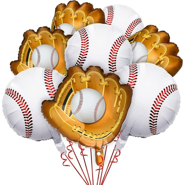 BANBALLON 53 piezas de decoraciones de fiesta de béisbol, suministros de  fiesta de béisbol, incluyendo globos de feliz cumpleaños y adornos para