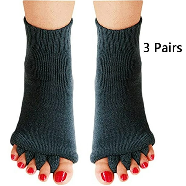 Calcetines separadores de dedos, 3 pares de calcetines de