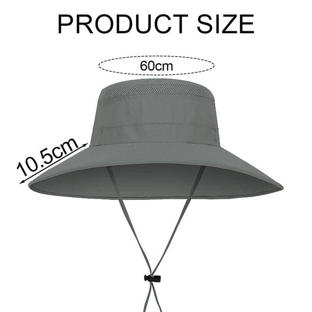 Sombrero de pescador con protección solar para hombre, gorro de pescador  con circunferencia de 60cm, impermeable y transpirable para exteriores  YONGSHENG