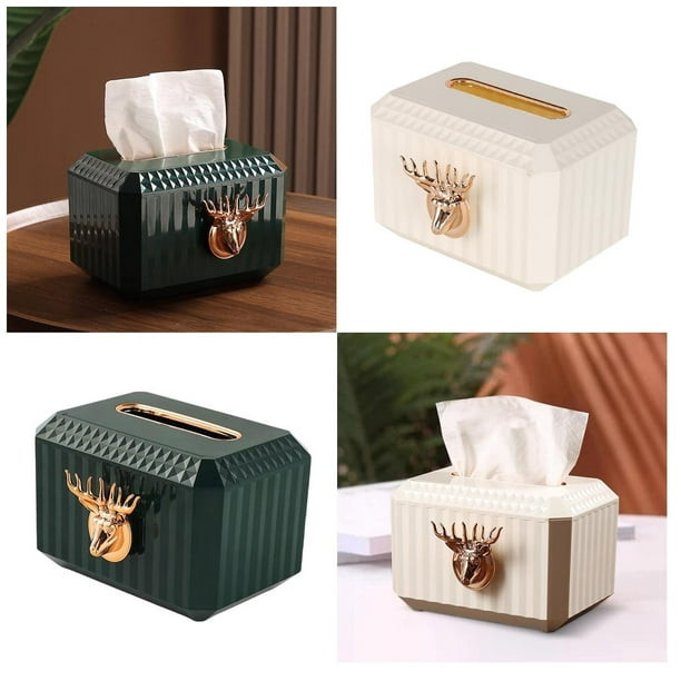 Caja de pañuelos para pañuelos de papel de seda, cajas de pañuelos para el  hogar, cajas de pañuelos rectangulares para encimeras de tocador de baño