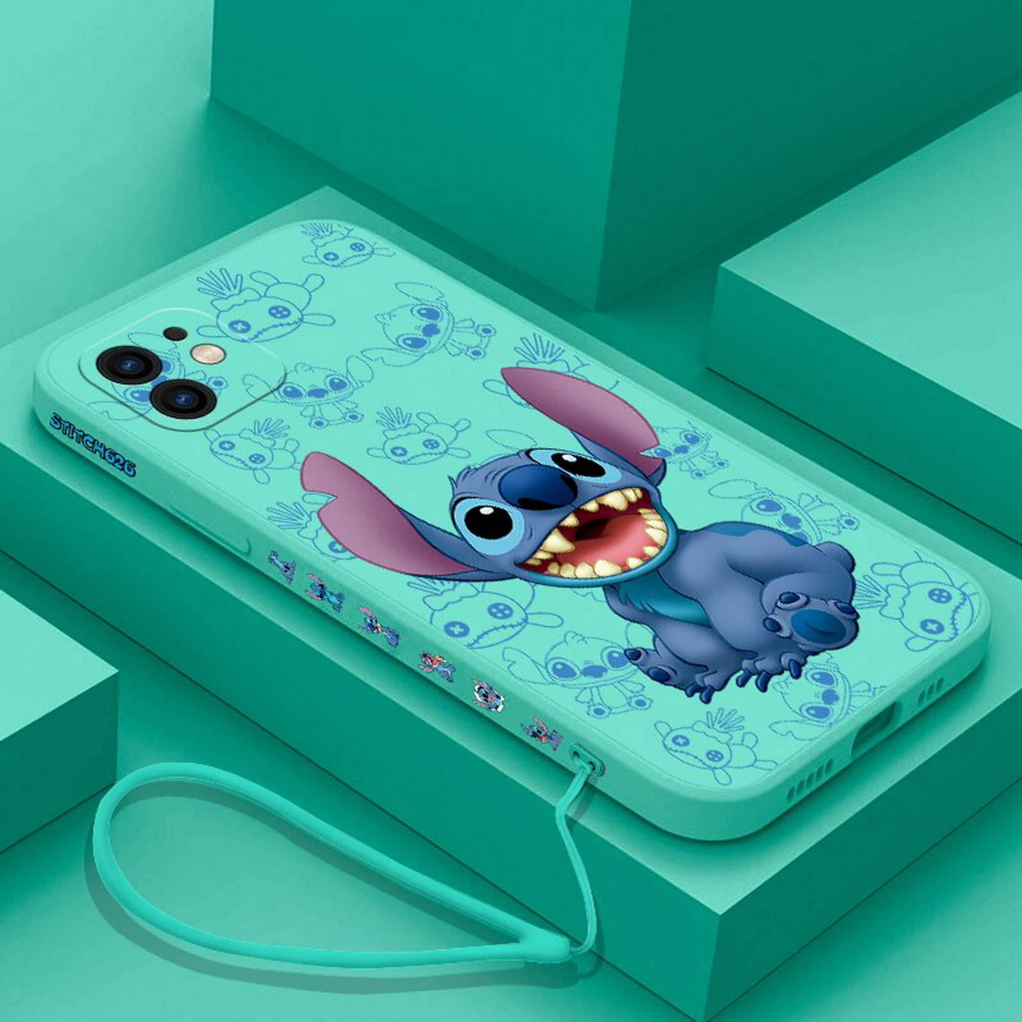 Stitch-Funda protectora para iphone X, XR, XS Max, Funda de silicona suave  con dibujos animados