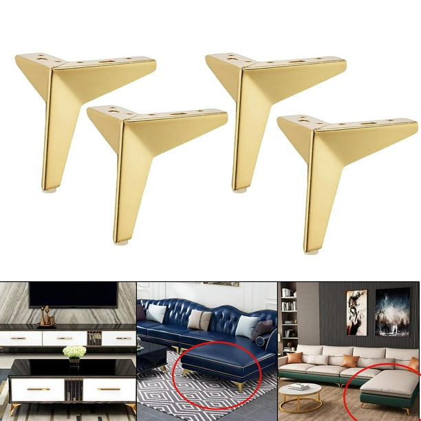 4 patas para muebles, patas de sofá de metal, patas de repuesto  triangulares para sofá, patas de mesa de metal para mesa, armario, sofá