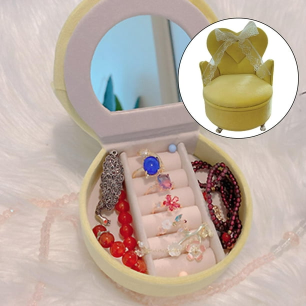 Joyero organizador de joyas para regalo mujer exibidor collar anillos  pendientes