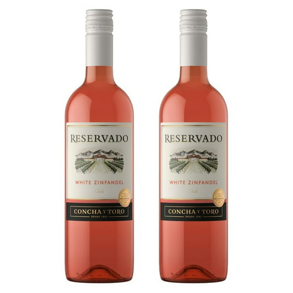 2 pack vino rosado reservado white zinfandel 750ml reservado concha y toro rosado
