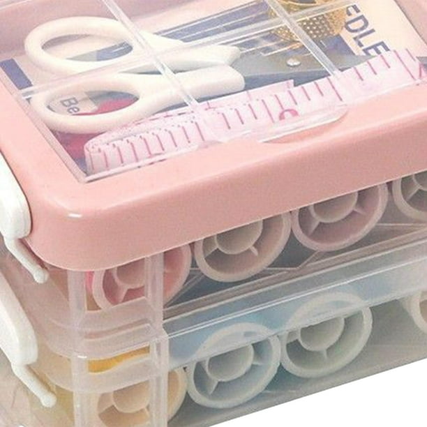 Costurero pequeño rosa kit básico