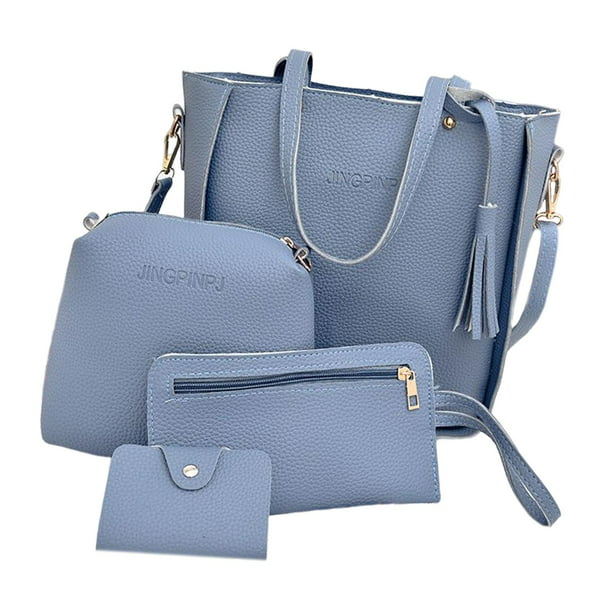 Bolsos de moda para mujer, cartera, bolsa de hombro, bolso de mano con asa  superior, juego de monedero, 4 piezas