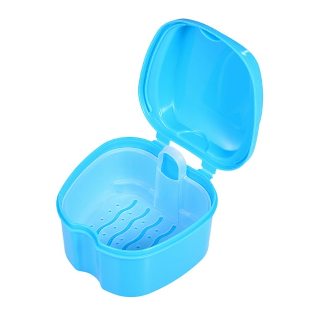 Caja de baño de dentadura Caja Dental Caja de almacenamiento de dientes  falsos Contenedor de limp Irfora Estuche de almacenamiento