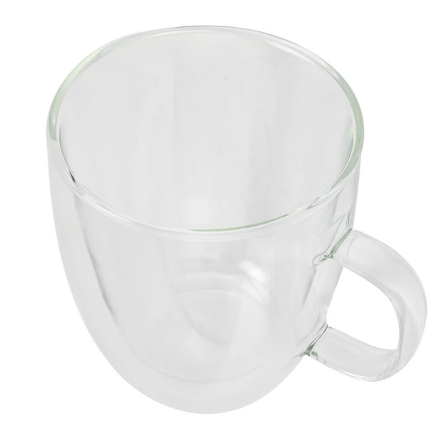 QHYK Vasos de 6 Tazas de café de Cristal, 320 ml, sin Plomo Vidrio Tazas,  con Asas Colores, para té y café, Cócteles, Transparente Cristal de la Taza,  Regalo : : Hogar