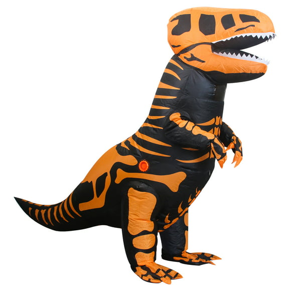 disfraz inflable de dinosaurio trex jurásico premium halloween toda ocasión bk disfraces talla unitalla 6 a 12 años naranja