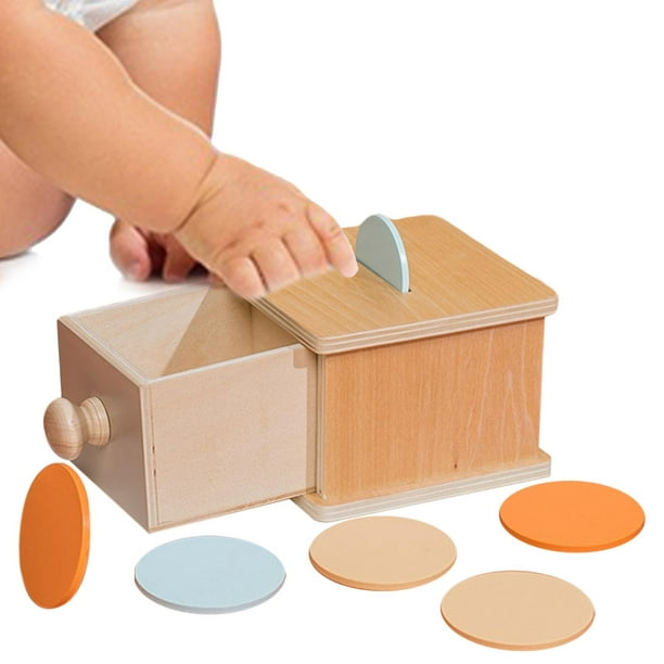 TOY Life Montessori - Caja de monedas, juguetes de permanencia para bebés y  niños pequeños, juguetes Montessori para niños de 1 año, juguetes de