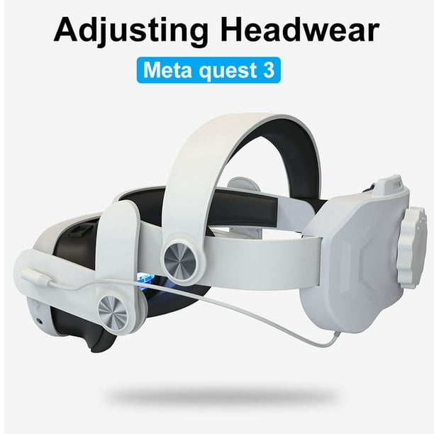 Correa para la cabeza para Meta Quest 3, correa para la cabeza cómoda  ajustable para Oculus Quest 3, la presión desmontable mejora la correa  Elite