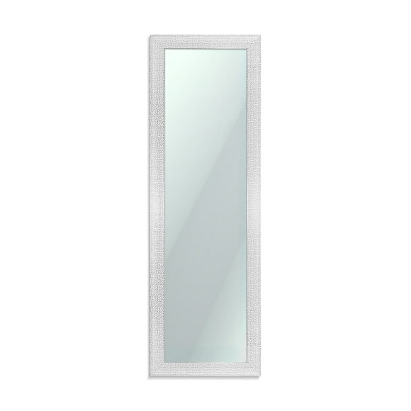 espejo grande decorativo papartú frames 46x143 cm plata con blanco