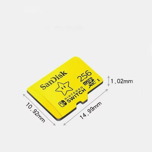 tarjeta de memoria micro sd clase 256 gb amarillo