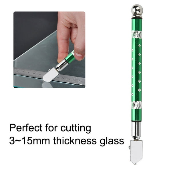 Cortador de vidrio para espejos, mini cortadores de vidrio limpios y  suaves, para corte de vidrio de 0.118-0.591 in y minerales (azul)