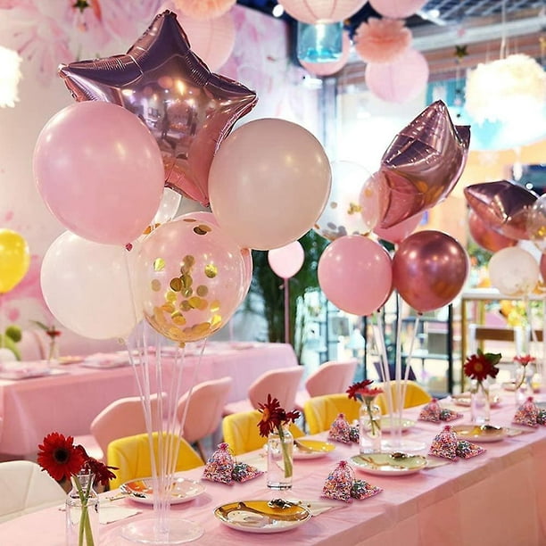 100 bolsas de organza rosa de 5 x 7 pulgadas, bolsa de malla con cordón  para bodas, fiestas, baby shower, bolsas (rosa 5 x 7)