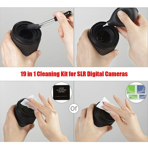 Kit de limpieza de cámara digital de 19 piezas para cepillo de limpieza de lentes DSLR Limpiar u WDOplteas estrenar | Walmart en línea