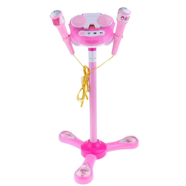 Micrófono de plástico, 2 piezas, modelo de micrófono, juguetes para niños,  disfraz de Chucky, disfraz de Chucky, para micrófono, micrófono, rosa