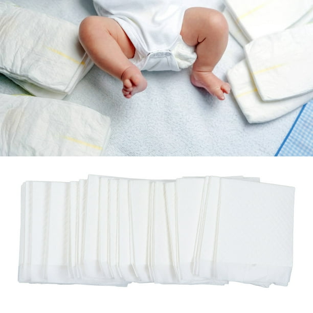Cambiador desechable para bebé, 25 unidades (24 x 17 pulgadas), suave y  desechable azul para hospital, impermeable y absorbente para bebés y niños