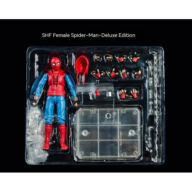 Figura de Spiderman de acero de Marvel hecha a mano, muñeco súper móvil  Shf, regalo de juguete para niños Fivean unisex
