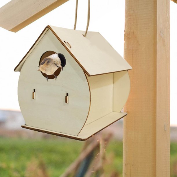 Casa de pájaros colgante para exteriores, casa de pájaros de resina  decorativa para balcón de jardín Gloria pajarera