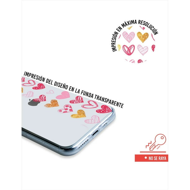 Funda transparente para iPhone con corazones / iPhone 12 Pro Max
