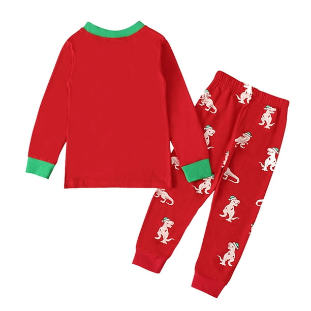 Pijamas Para Niños Pequeños Niños Bebés Niños Dibujos Animados Dinosaurio Pantalones Ropa De Dormir Rojo Odeerbi LM103-651 | Bodega Aurrera en línea