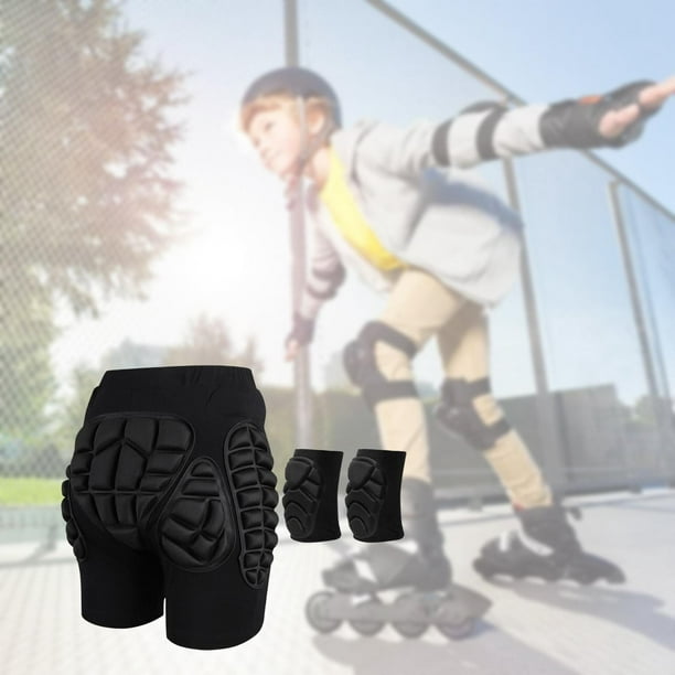 NC - Pantalones anticaídas para adultos y niños, equipo de esquí, equipo de  protección, pantalones cortos para uso interior, coderas, rodilleras