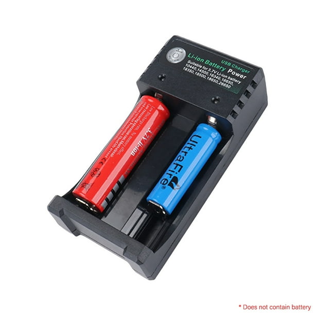Cargador de batería 18650, cargador de batería inteligente de 4 ranuras  para 3.7V Li-ion 3.7V Li-ion 18650, 26650, 18500, 18350, 16650, 16340  batería