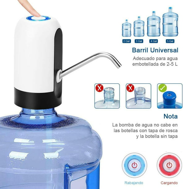 Dispensador de agua garrafón recargable USB eléctrico 5 PIEZAS de Bomba de  agua automático, recargable para el hogar, cocina, oficina DOSYU DY-BGA001