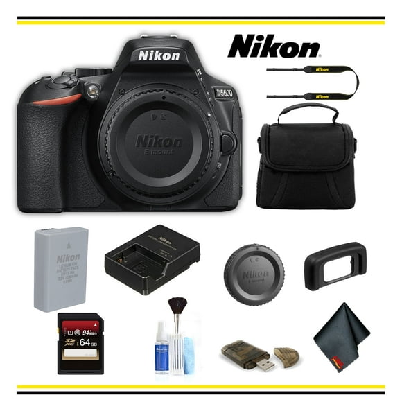 paquete básico de cámara dslr nikon d5600  modelo internacional nikon 1575