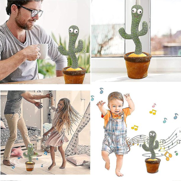 Juguetes Cactus Bailarín Recargable 120 Canciones En Español Sombrero y  Lindo Chal Incluido, Moda de Mujer